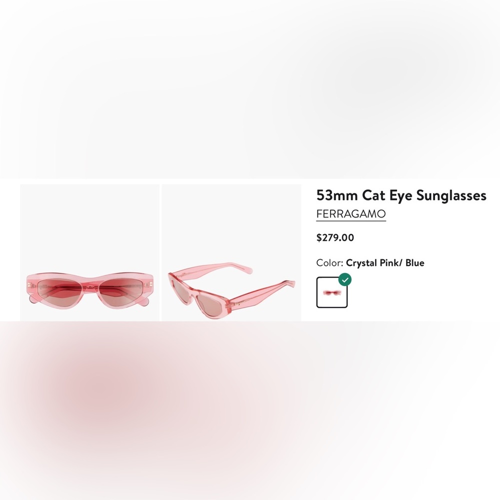 53 mm Cat Eye Sunglasses - Picture 2 of 4